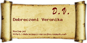 Debreczeni Veronika névjegykártya