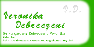 veronika debreczeni business card